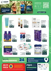 Catálogo Drogaria Coop semana 37 Página 1: Absorvente Sempre Livre Adapt noturno €27,90, Kit hidratante nivea tipos €34,90