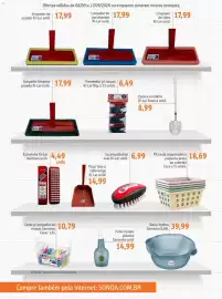 Folheto Sonda Página 8: Kit cesta organizadora pequena preta ou colorida €18,69, Pulverizador plástico Sanremo unid. €14,99