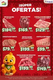 Folleto Guajardo Página 18: Costilla de cerdo €99,99, Bistec de res sin hueso p/asar €199,99