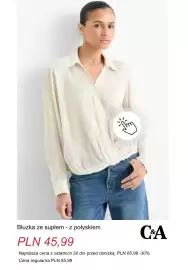 C&A gazetka tydzień 37 Strona 2: Bluzka ze supłem z połyskiem C & A €45,99