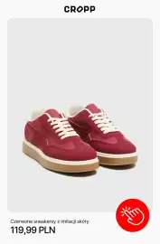 Cropp gazetka tydzień 37 Strona 8: Czerwone sneakersy z imitacji skóry Cropp €119,99