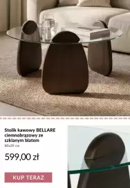 Homla gazetka tydzień 37 Strona 10: Stolik kawowy Bellare ciemnobrązowy ze szklanym blatem €599,00
