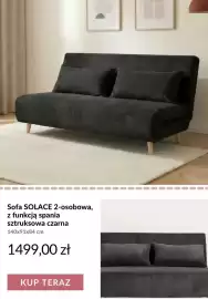 Homla gazetka tydzień 37 Strona 4: Sofa Solace 2-osobowa z funkcją spania sztruksowa czarna €1.499,00