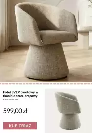 Homla gazetka tydzień 37 Strona 7: Fotel Svep obrotowy w tkaninie szaro-brązowy €599,00