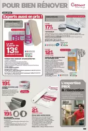 Catalogue Gedimat page 15: Jetfib ouate de cellulose en vrac bio-sourcée €12,95, Kit isolation pour porte de garage €19,90