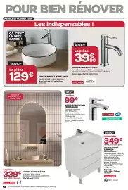 Catalogue Gedimat page 4: Vasque ronde à poser anita €129,00, Miroir lumineux émile €339,00