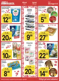 ABC Lavpris tilbudsavis uge 37 Side 2: Mammen Skiveost 45+ €27,77, Ama Let Smørbart €8,88