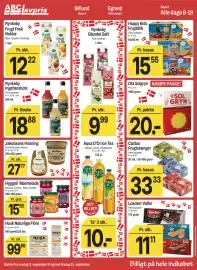 ABC Lavpris tilbudsavis uge 37 Side 9: Loacker Vafler €11,11, Rynkeby Ingefærshots €18,88