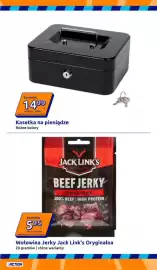Action gazetka tydzień 37 Strona 15: Wołowina Jerky Jack Link's Oryginalna €5,95, Kasetka na pieniądze €14,99