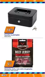 Action gazetka tydzień 37 Strona 15: Wołowina Jerky Jack Link's Oryginalna €5,95, Kasetka na pieniądze €14,99