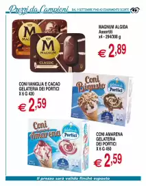 Volantino Centro Oceano Pagina 33: Coni Amarena Gelateria dei Portici €2,59, Magnum assortiti €2,89