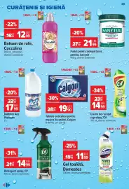 Catalog Carrefour Pagină 26: Calgon tablete anticalcar €19,90, Cremă de curățat suprafețe €14,99