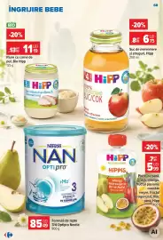 Catalog Carrefour Pagină 68: Nestlé Nan Optipro €49,00, Hippis piure €5,99