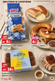 Catalog Carrefour Market Pagină 23: Bimbo franzelute cu lapte €6,99, Madame Gateau Tiramisu Napolitano €24,99