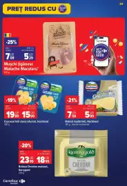 Catalog Carrefour Market Pagină 24: Hochland cașcaval felii clasic €15,99, Kerrygold brânză cheddar maturat €18,99