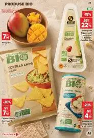 Catalog Carrefour Market Pagină 33: Mango Bio €7,99, Carrefour Bio Parmigiano Reggiano €22,79