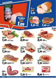 Volantino Compri Meglio Pagina 2: Del Castello spianata €1,29, Pancetta tesa €1,29