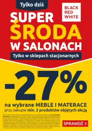 Black Red White gazetka Strona 1: Super środa w salonach Black Red White