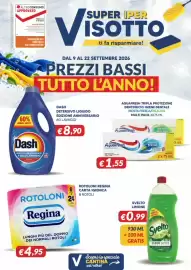 Volantino Supermercati Visotto Pagina 1: Dash Detersivo liquido Edizione Anniversario €8,90