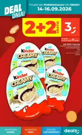 Dealz gazetka tydzień 37 Strona 6: Kinder Creamy Milky & Crunchy €3,00