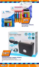 Catalogue Action semaine 37 page 28: Fichero Déchiqueteuse à papier €14,99, Ink&print Cartouches d'encre €7,99