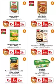 Catalogue Coccinelle Express page 10: LE GAULOIS Burger végétal €1,95, Belle France Tortellini jambon cru €1,64