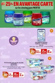 Catalogue Coccinelle Express page 28: GALLIA Lait bébé en poudre Calisma Croissance €8,60, Nestlé P'tit Brassé €1,48