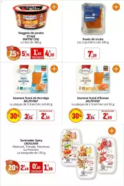 Catalogue Coccinelle Express page 8: MAÎTRE COQ Nuggets de poulet €4,30, DELPEYRAT Saumon fumé de Norvège €2,55