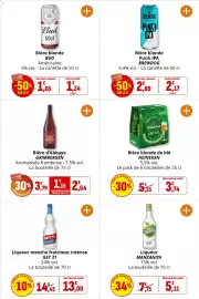 Catalogue Coccinelle Supermarché page 38: GET 31 Liqueur menthe fraîcheur intense €13,00, GRIMBERGEN Bière d'Abbaye €2,64