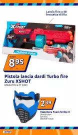 Volantino Action settimana 37 Pagina 24: Pistola lancia dardi Turbo fire Zuru XSHOT €8,95, Maschera Foam Strike X €2,39