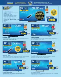 Volantino DIMOStore Pagina 7: Panasonic LED SMART 50W61 €299,00, TCL Q-LED SMART 55P89K €329,00