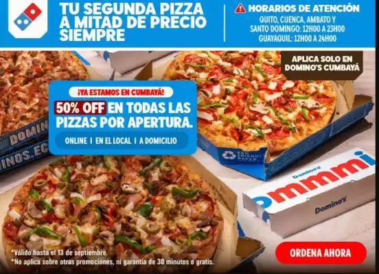 Domino's Pizza (válido hasta 15-09)