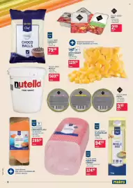 Makro leták Strana 2: Džem €2,50, Dušená šunka výběrová €124,90