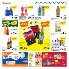 Volantino Unes Pagina 18: Birra lager Messicana Extra o Cero 0.0% 33 cl CORONA €1,19, Coca Cola gusti assortiti €2,99