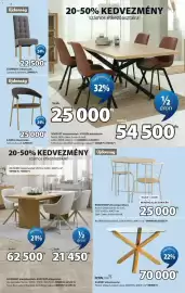 JYSK akciós újság Oldal 4: Nortoft étkezőasztal + Hygum étkezőszék €54.500,00, Bjerreby étkezőszék €22.500,00