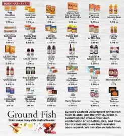 Sunset Foods weekly ad week 37 Page 9: Tabatchnik Soup €2,99, Silver Spring Horseradish €3,00