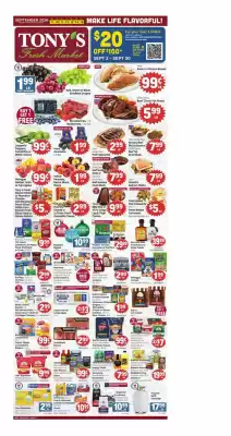 Tony’s Fresh Market (valid until 16-09)