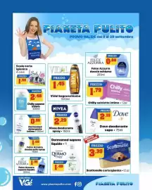 Volantino Pianeta Pulito Pagina 1: Dermomed sapone liquido €1,49, Scala carta igienica €1,59