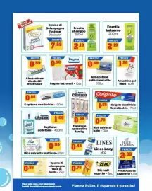 Volantino Pianeta Pulito Pagina 3: Almacotone pulisciorecchie €0,69, Fructis shampoo €2,19