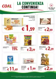 Volantino Coal City Pagina 5: Barrette Nesquik Maxi Choco Nestlé €2,29, Cereale Nesquik Nestlé €3,29