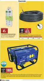 Catalogue Bricorama page 8: Câble électrique U-1000 R2V €41,30, MASTER FLASH Groupe électrogène MF 2400 €189,90