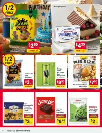 Spar catalogue week 37 Page 2: Sara Lee Cake €8,40, McCain Pub Size Frozen Meals €7,50
