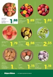 Folleto HiperDino Página 2: Melocotón rojo €1,88, Nectarina €1,89