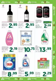 Folleto HiperDino Página 9: Castillo de Albai vino tinto €2,95, Colon detergente en polvo maleta €8,99