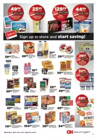 OK Foods catalogue Page 3: Nature's Garden Frozen Chips Assorted €39,99, Eskort Pork Sausages Assorted €49,99
