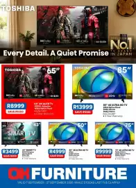OK Furniture catalogue Page 1: Toshiba - 50 4k ultra hd tv €4.999,00, Toshiba - smart tv €3.499,00
