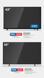 OK Furniture catalogue Page 11: Samsung - 43 full hd led tv €269,00, Samsung - 55 4k smart led tv ua55bu8000hxxa €398,00
