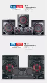 OK Furniture catalogue Page 26: Lg - 2.1-channel mini hi-fi cj45.dzaflx €4.799,00, Lg - 2.0-channel mini hi-fi ck43n €230,00