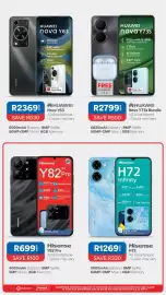 OK Furniture catalogue Page 8: Huawei - nova y73s bundle 4g smartphone €2.799,00, Hisense - h72 infinity €1.269,00