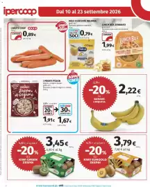 Volantino Ipercoop Pagina 26: Banane Chiquita €2,22, Carote Coop €0,89